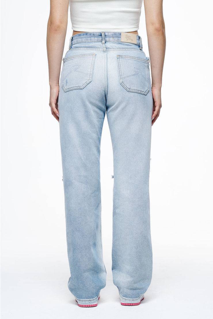 Pegador Soliera Distressed Wide Jeans Light Blue Flash Sale