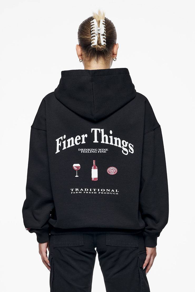 Pegador Siesta Oversized Hoodie Washed Vintage Black Begrenztes Angebot