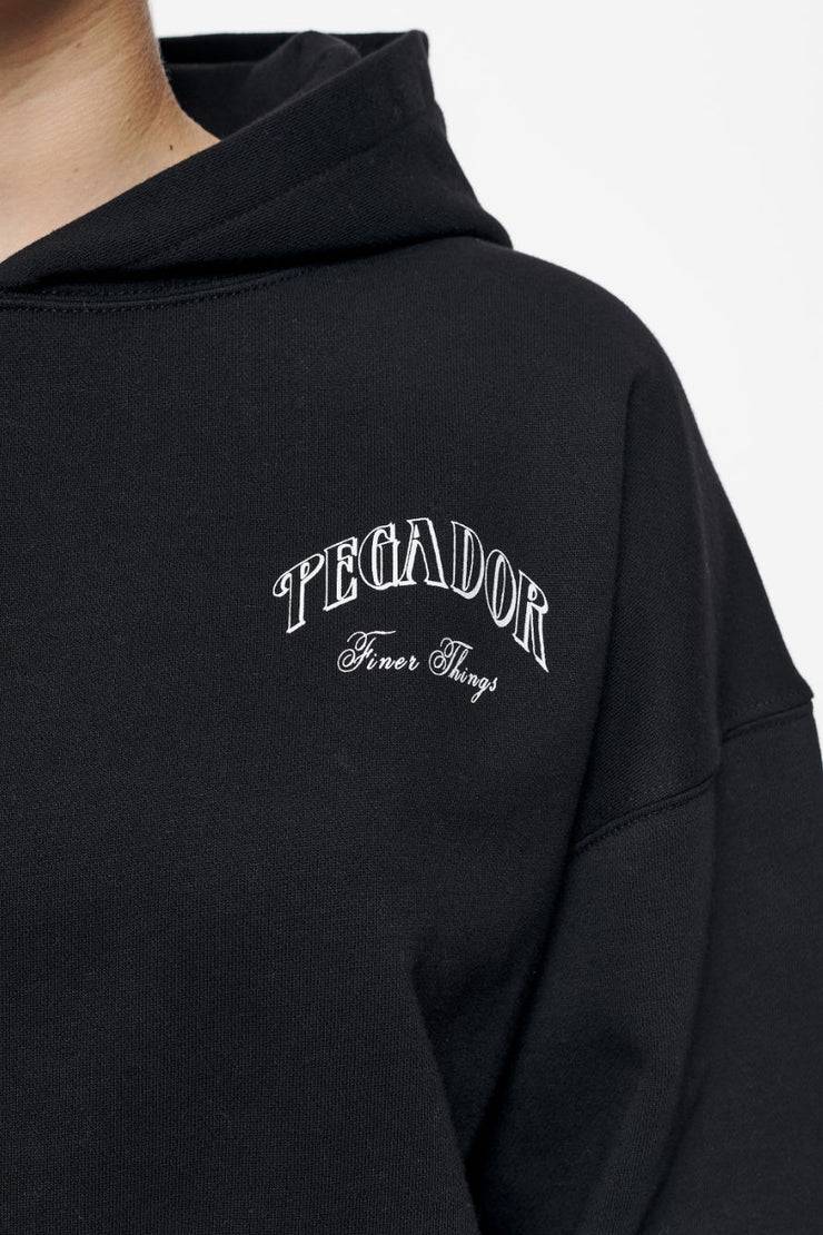Pegador Siesta Oversized Hoodie Washed Vintage Black Begrenztes Angebot