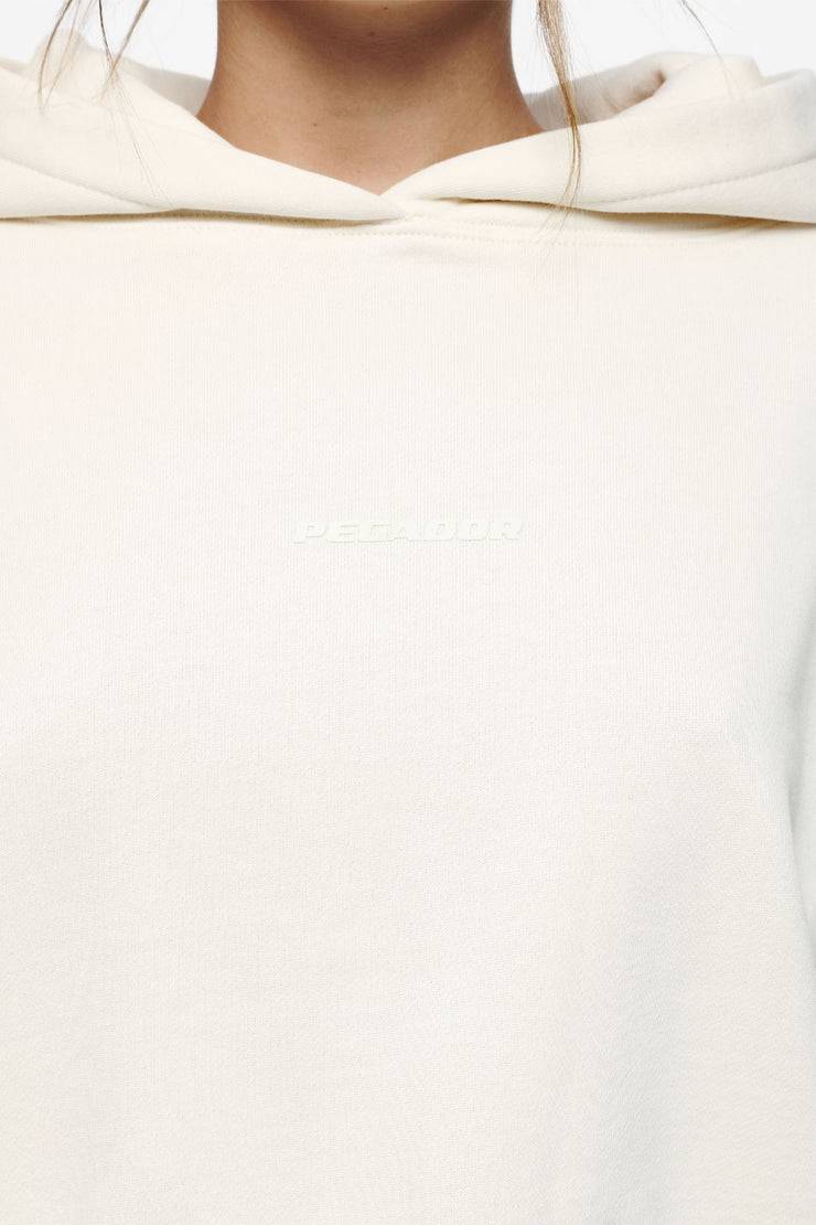 Pegador Salita Oversized Cropped Hoodie Vintage Washed Unbleached Gum Preisnachlass