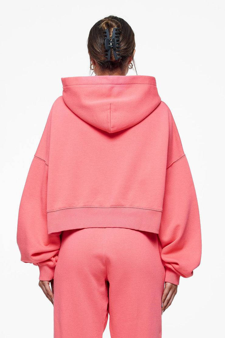 Pegador Salita Oversized Cropped Hoodie Vintage Washed Strawberry Gum Saisonschlussverkauf