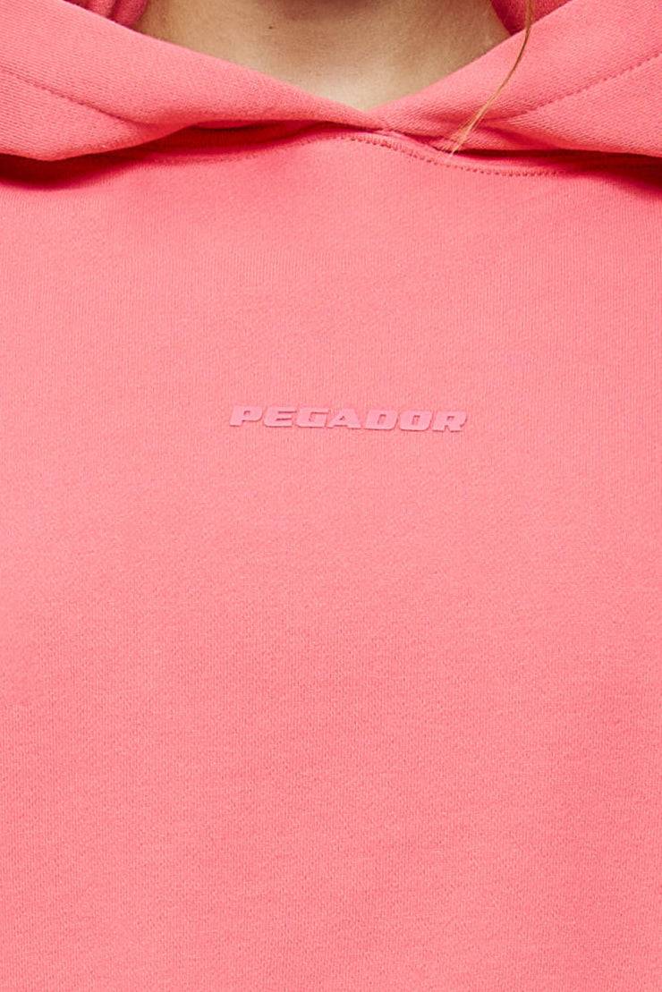 Pegador Salita Oversized Cropped Hoodie Vintage Washed Strawberry Gum Saisonschlussverkauf