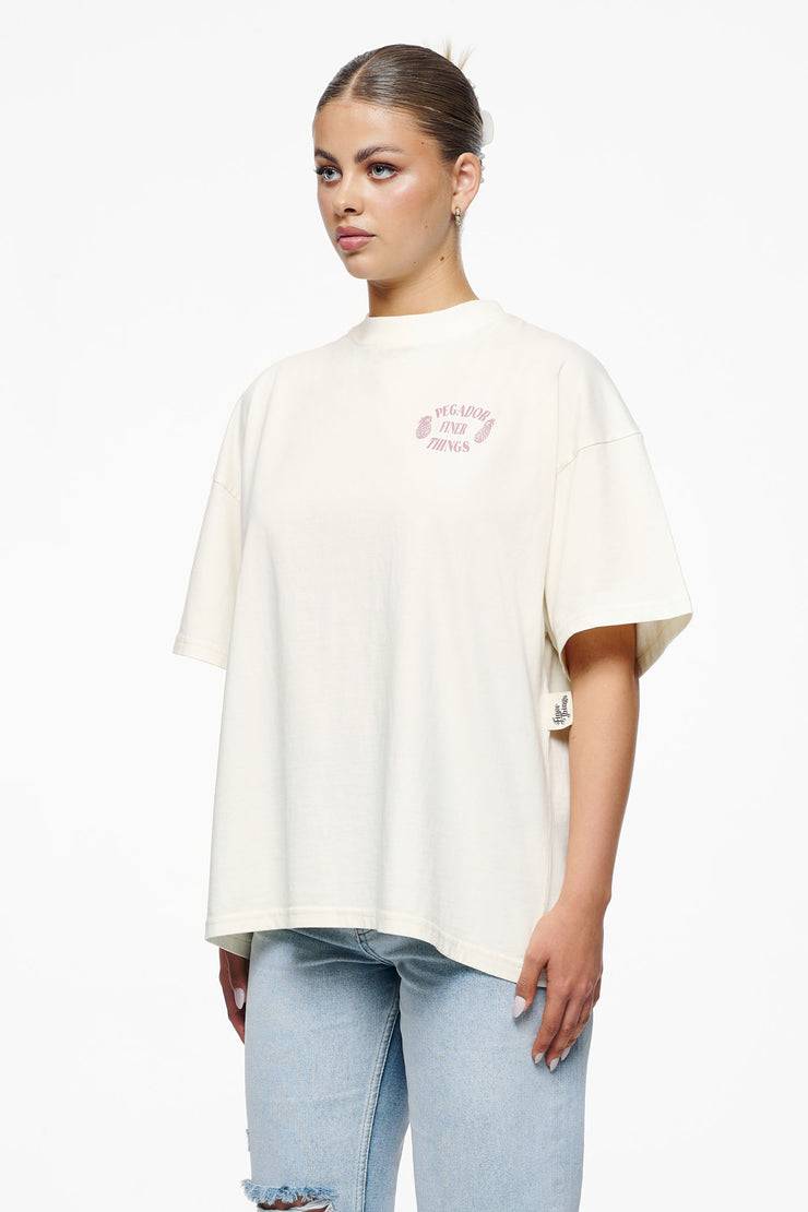 Pegador Roma Heavy Oversized Tee Vintage Washed Unbleached Valentinstagsangebot