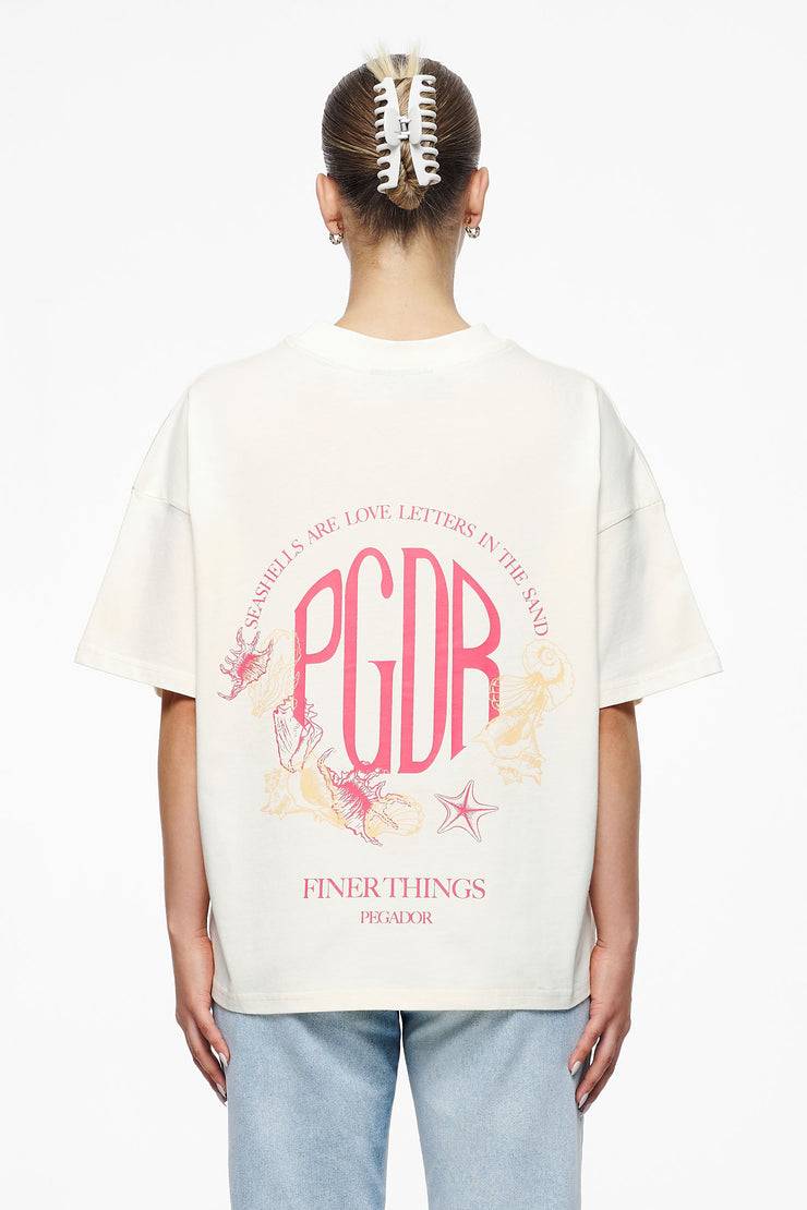 Pegador Metra Heavy Oversized Tee Vintage Washed Unbleached Heißer Verkauf