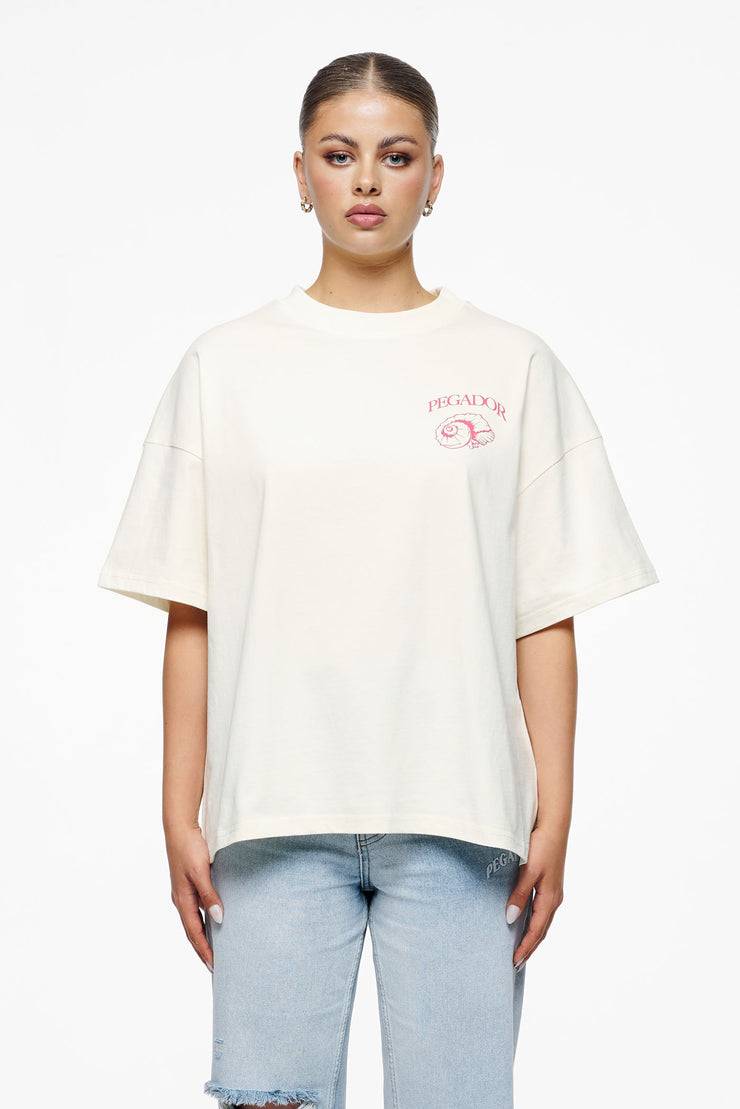 Pegador Metra Heavy Oversized Tee Vintage Washed Unbleached Heißer Verkauf