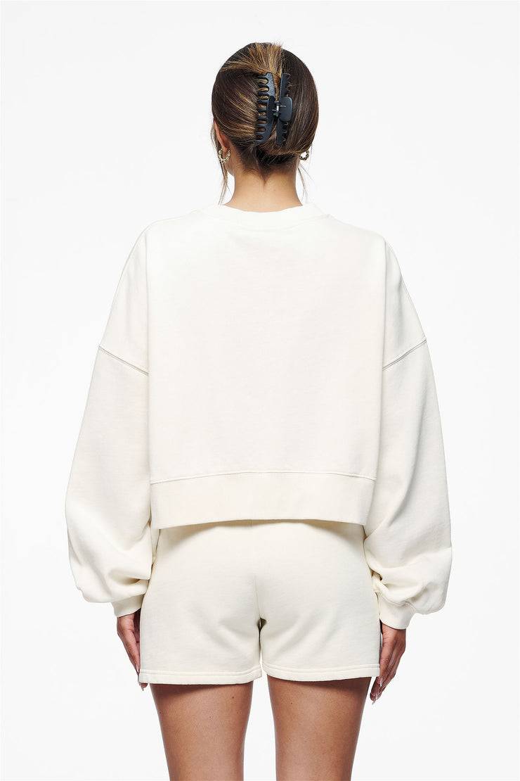 Pegador Londa Cropped Oversized Sweater Vintage Washed Unbleached Gum Top Angebot