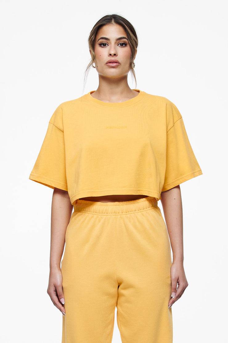 Pegador Layla Oversized Cropped Tee Vintage Washed Golden Sun Gum Exklusive Angebote