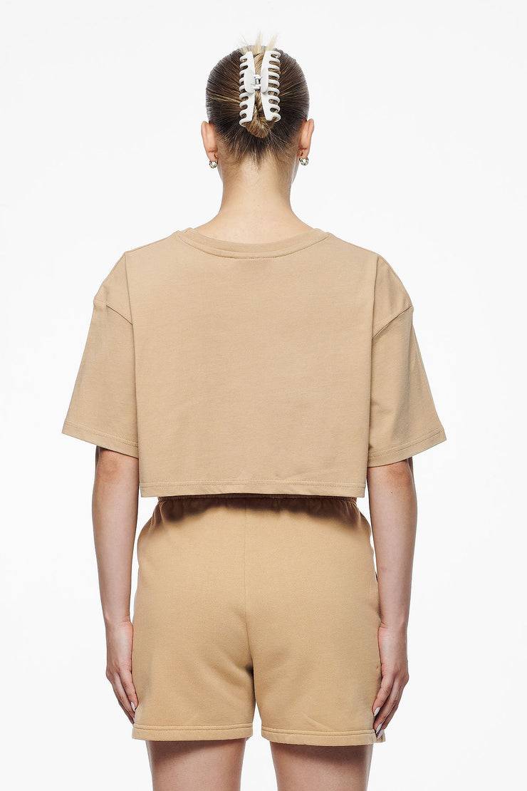 Pegador Layla Oversized Cropped Tee Vintage Washed Espresso Gum Blitzangebot