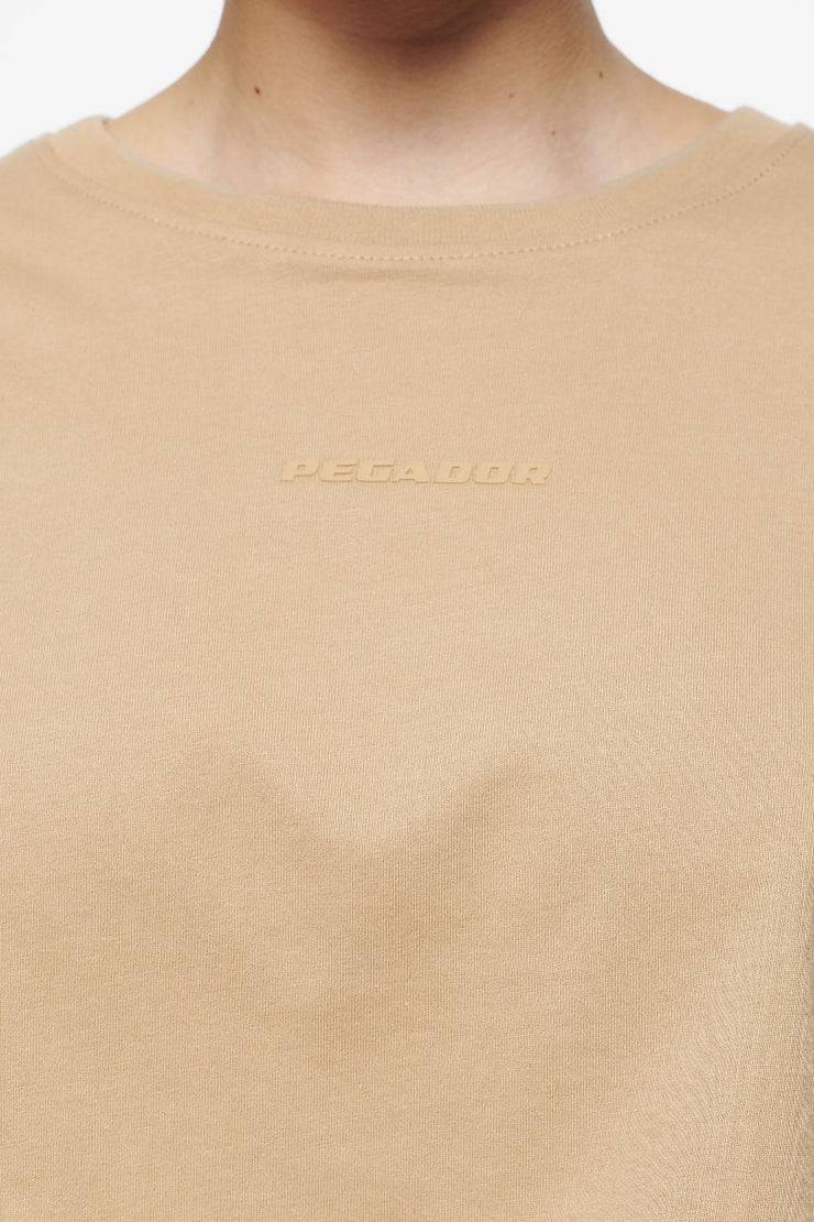 Pegador Layla Oversized Cropped Tee Vintage Washed Espresso Gum Blitzangebot