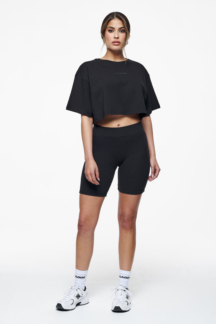 Pegador Layla Oversized Cropped Tee Black Gum Große Rabatte