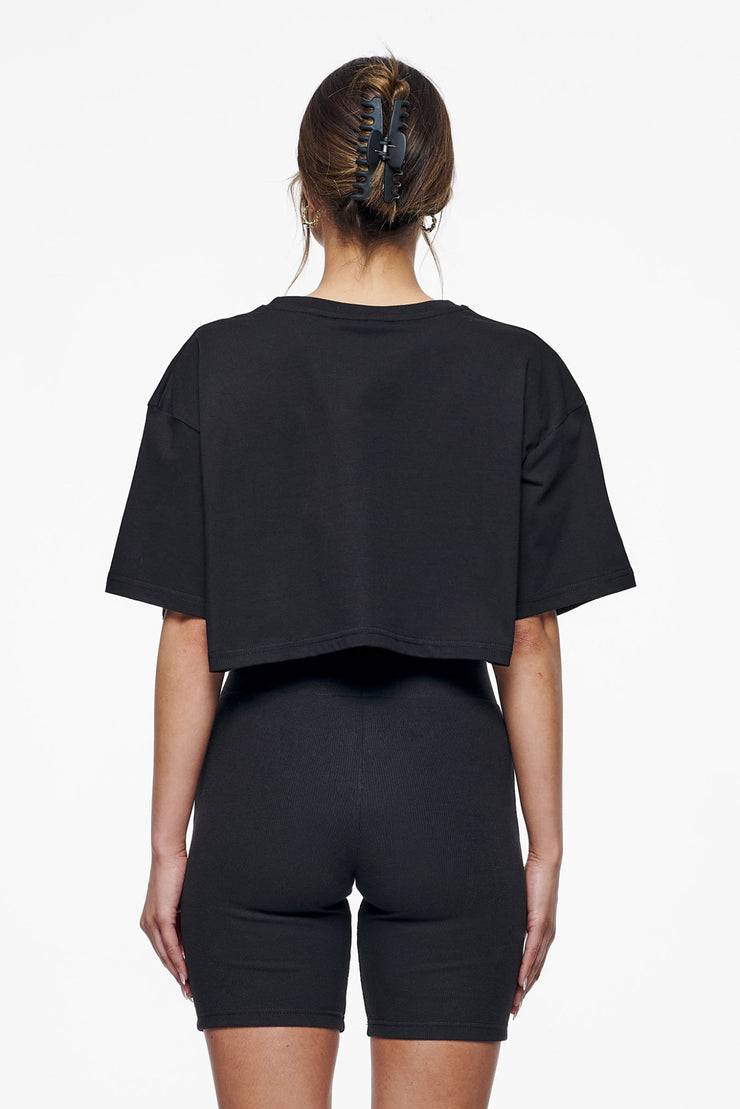 Pegador Layla Oversized Cropped Tee Black Gum Große Rabatte