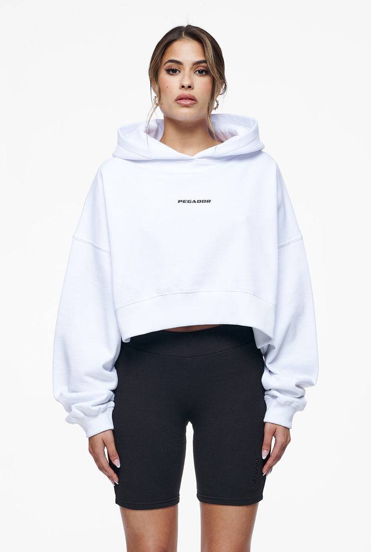 Pegador Culla Logo Oversized Cropped Hoodie White Neuheiten