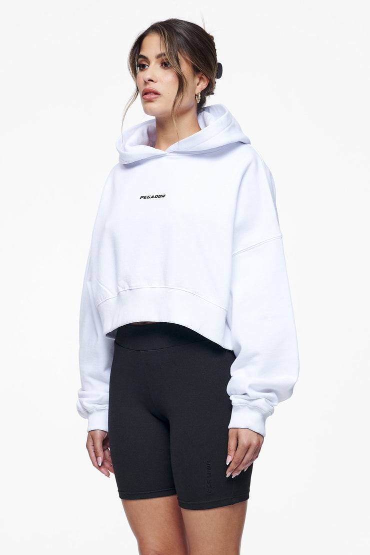 Pegador Culla Logo Oversized Cropped Hoodie White Neuheiten