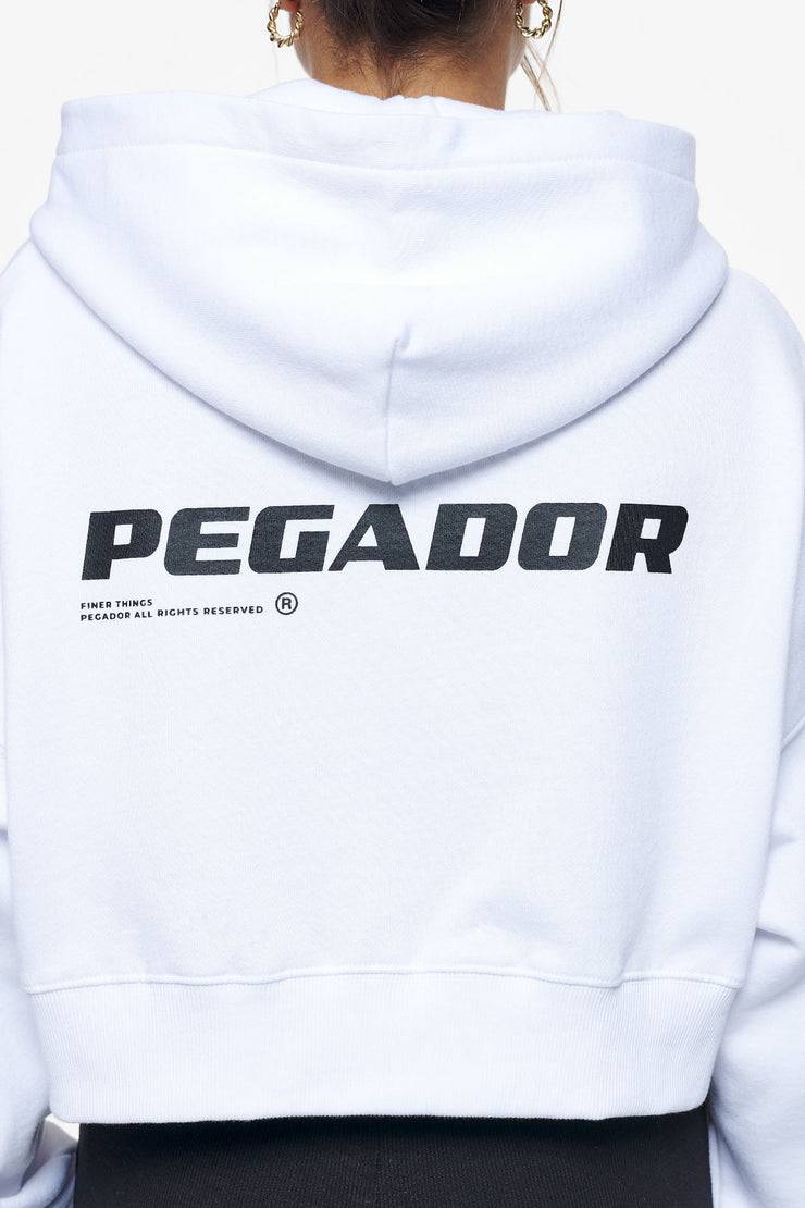 Pegador Culla Logo Oversized Cropped Hoodie White Neuheiten