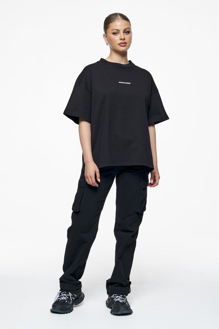 Pegador Culla Logo Heavy Oversized Tee Black Kauf eins, bekomm eins gratis