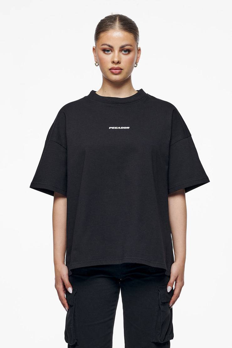 Pegador Culla Logo Heavy Oversized Tee Black Kauf eins, bekomm eins gratis