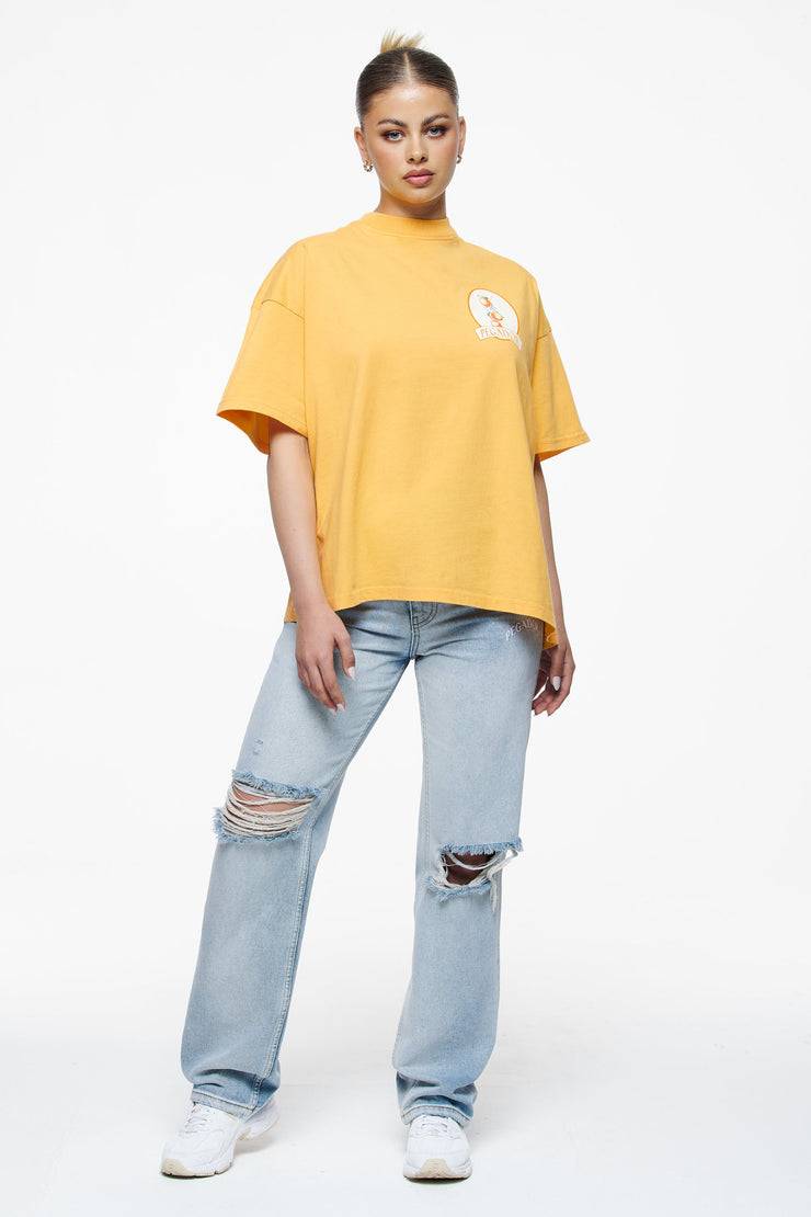 Pegador Brenda Heavy Oversized Tee Vintage Washed Golden Sun VIP-Rabatte
