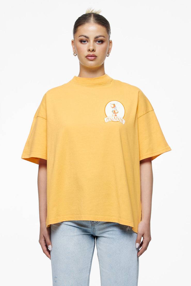 Pegador Brenda Heavy Oversized Tee Vintage Washed Golden Sun VIP-Rabatte