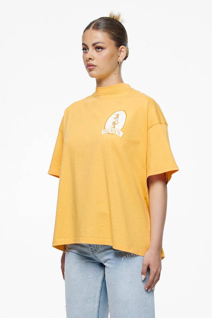 Pegador Brenda Heavy Oversized Tee Vintage Washed Golden Sun VIP-Rabatte