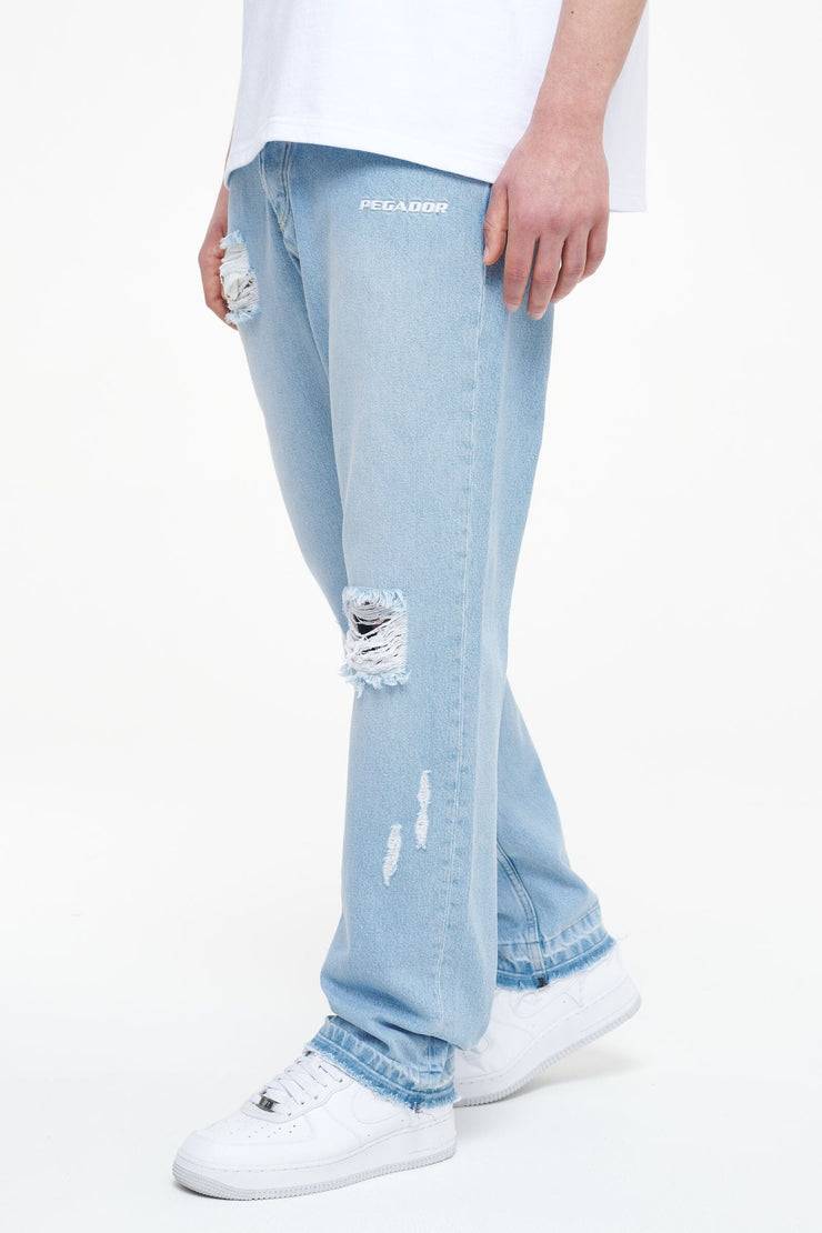 Pegador Abott Wide Jeans Washed Blue Clearance-Verkauf