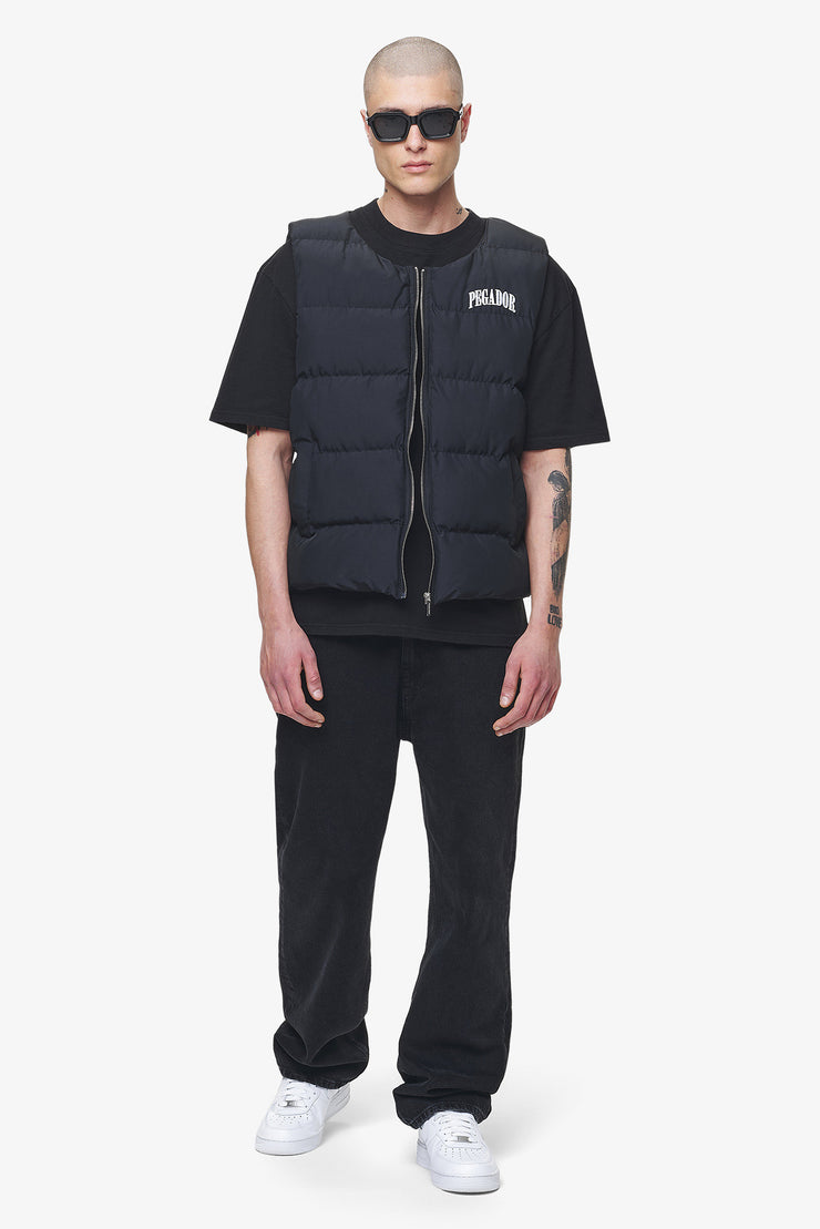 Pegador Aberdeen Round Neck Puffer Vest Black Ink Begrenzt auf 3 Tage