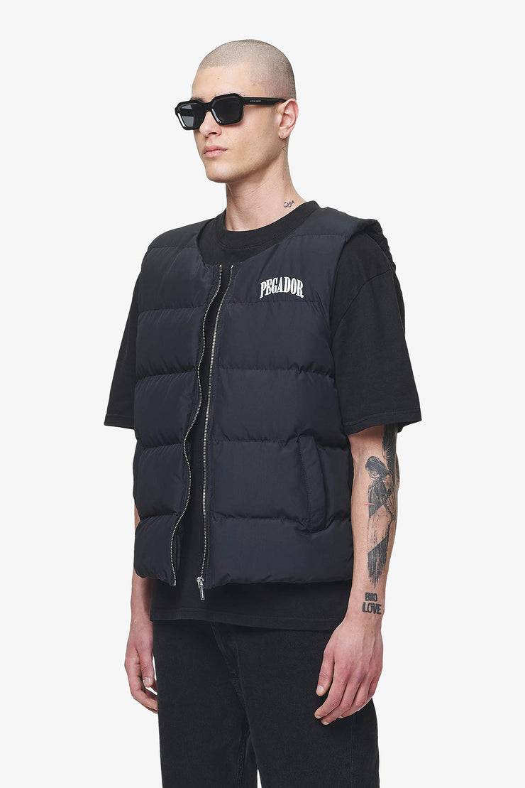 Pegador Aberdeen Round Neck Puffer Vest Black Ink Begrenzt auf 3 Tage