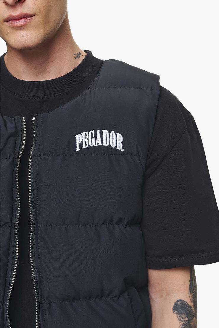 Pegador Aberdeen Round Neck Puffer Vest Black Ink Begrenzt auf 3 Tage