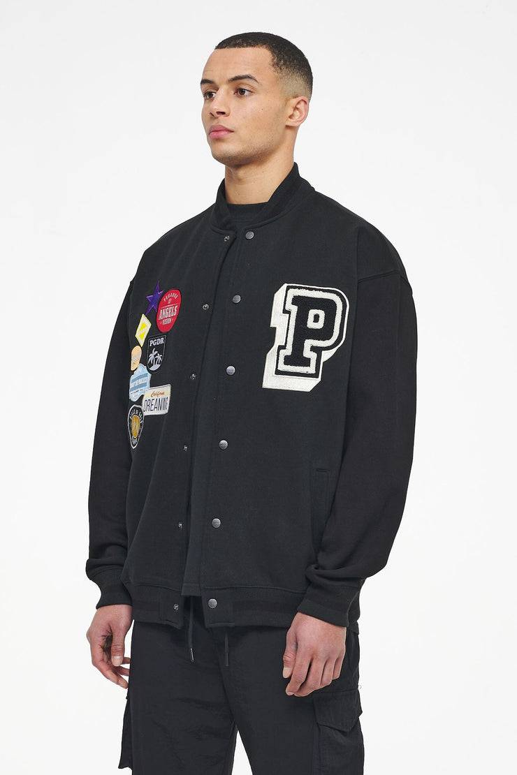 Pegador Whitney Varsity Jacket Washed Black Ink Black Rabatte dieses Monats