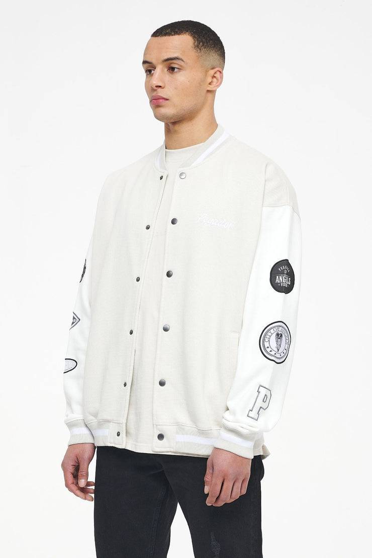Pegador Yardley Varsity Jacket Washed Angels Cream Bright White 2025
