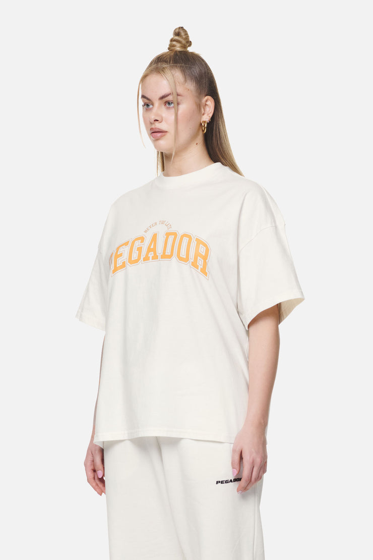 Pegador Wayruna Heavy Oversized Tee Washed Coconut Milk Schlussverkauf