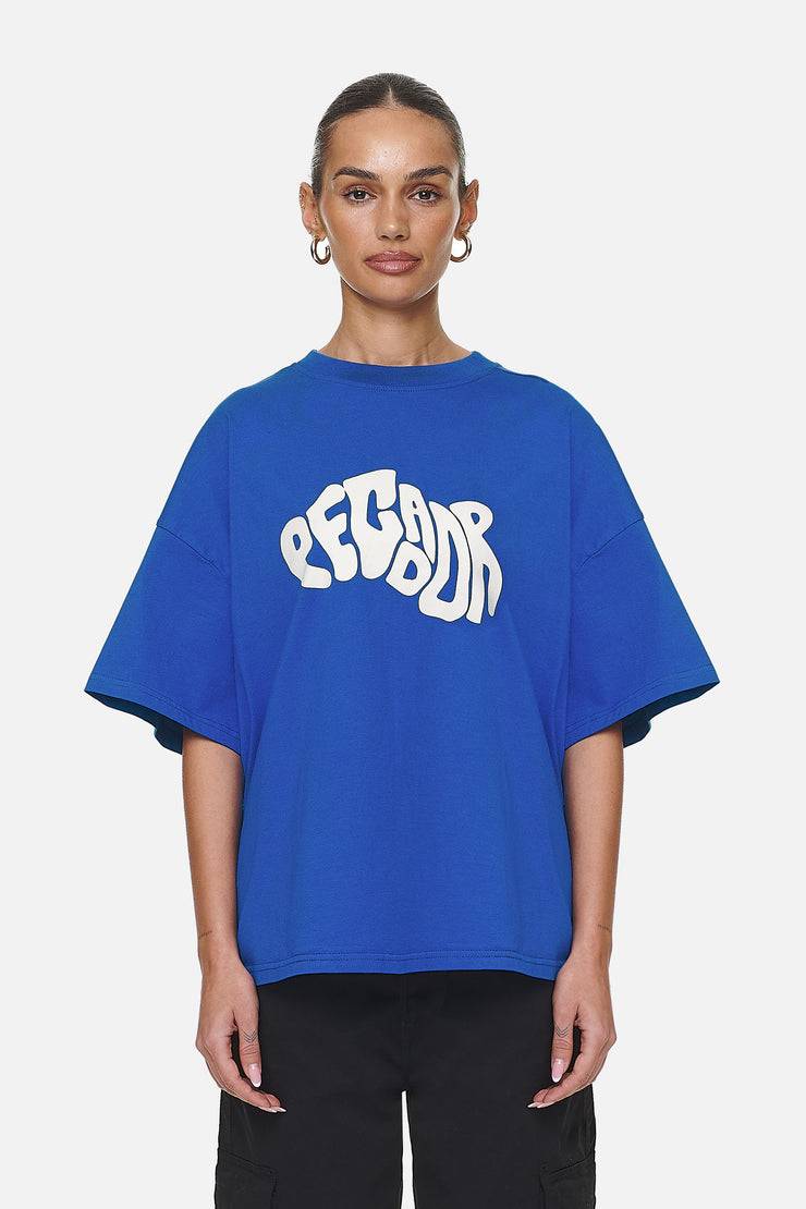 Pegador Paluma Heavy Oversized Tee Washed True Blue Online Shopping