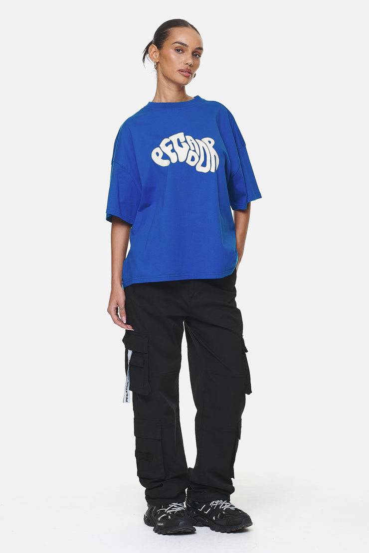 Pegador Paluma Heavy Oversized Tee Washed True Blue Online Shopping