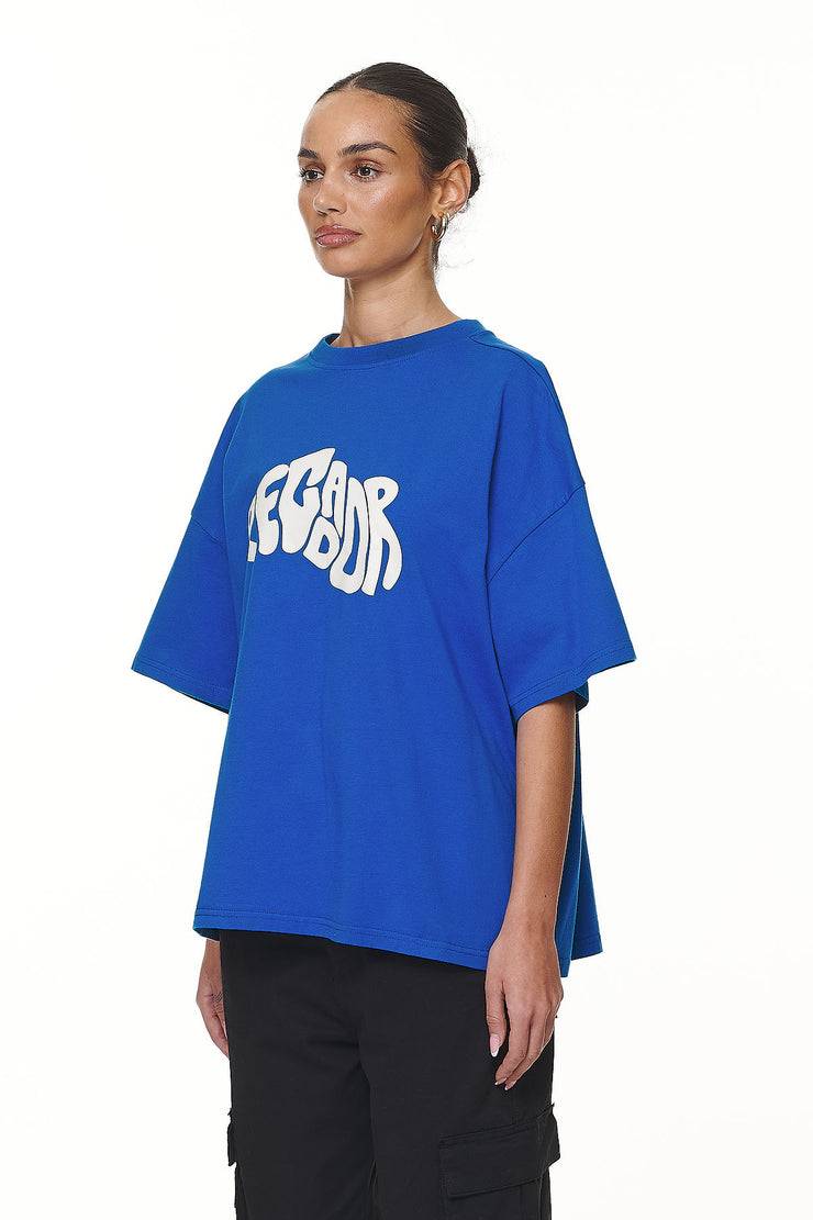 Pegador Paluma Heavy Oversized Tee Washed True Blue Online Shopping