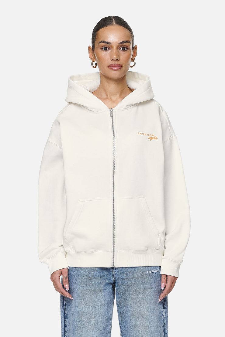 Pegador Berri Oversized Zip Hoodie Washed Coconut Milk Preisnachlass