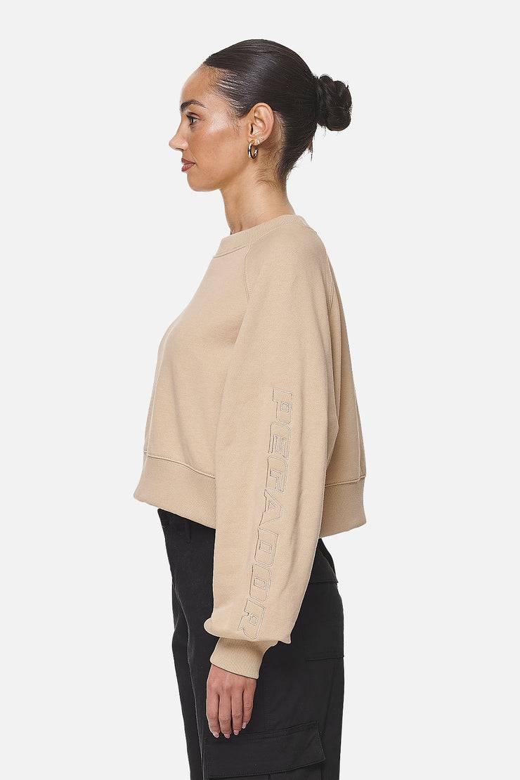 Pegador Kintore Cropped Oversized Raglan Sweater Washed Safari Sand Muttertagsangebot