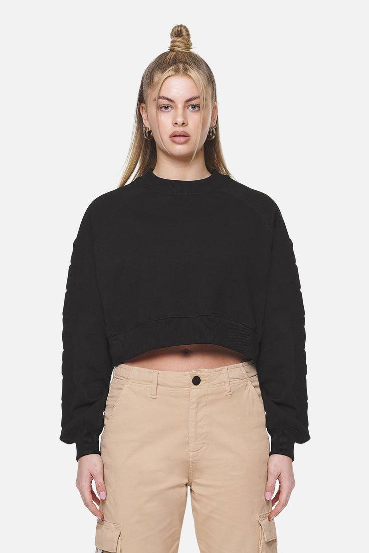 Pegador Kintore Cropped Oversized Raglan Sweater Black Vatertagsangebot