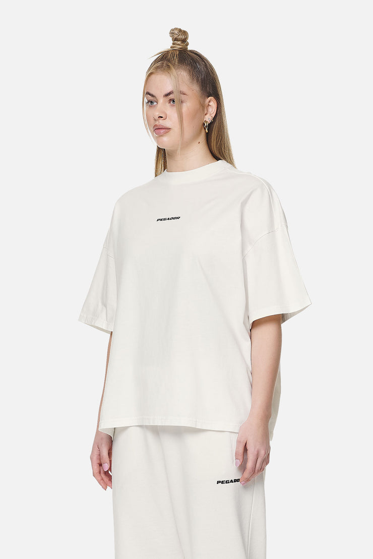 Pegador Arendal Logo Heavy Oversized Tee Washed Coconut Milk Black Valentinstagsangebot