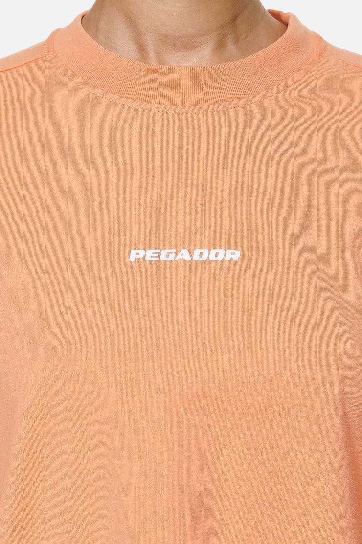 Pegador Arendal Logo Heavy Oversized Tee Washed Apricot White Jubiläumsangebot