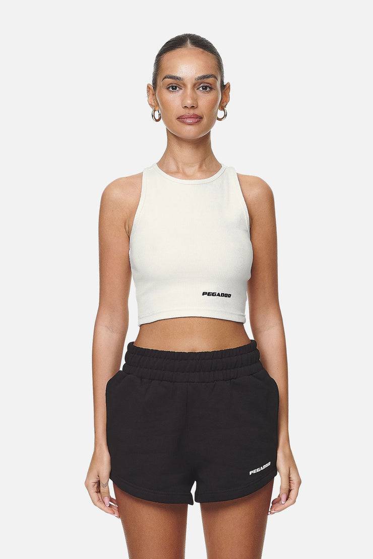 Pegador Ayla Crop Top Washed Coconut Milk Black Große Rabatte