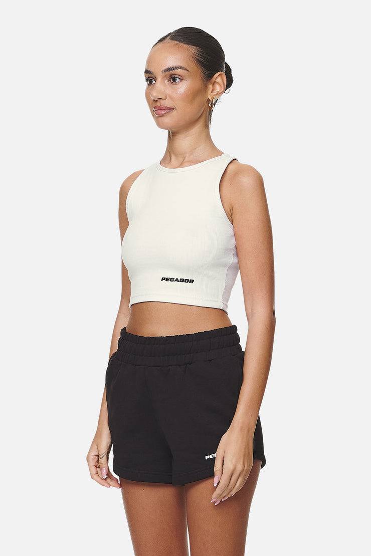 Pegador Ayla Crop Top Washed Coconut Milk Black Große Rabatte