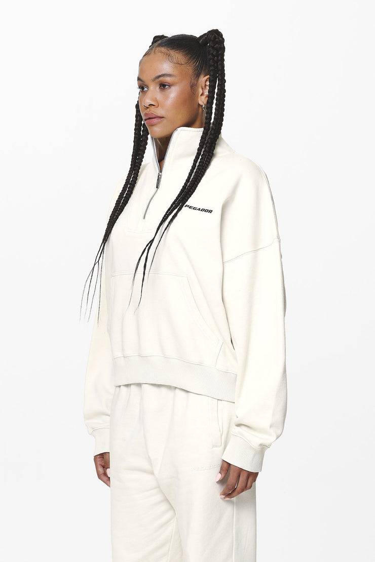 Pegador Vuku Logo Oversized Halfzip Washed Salty Cream Saisonale Angebote
