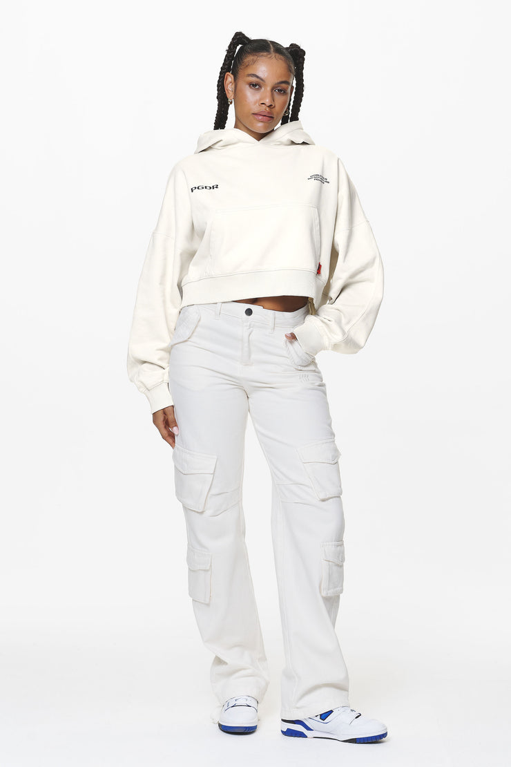 Pegador Vrena Oversized Cropped Hoodie Washed Salty Cream Kauf eins, bekomm eins gratis