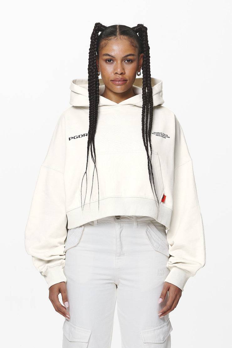 Pegador Vrena Oversized Cropped Hoodie Washed Salty Cream Kauf eins, bekomm eins gratis