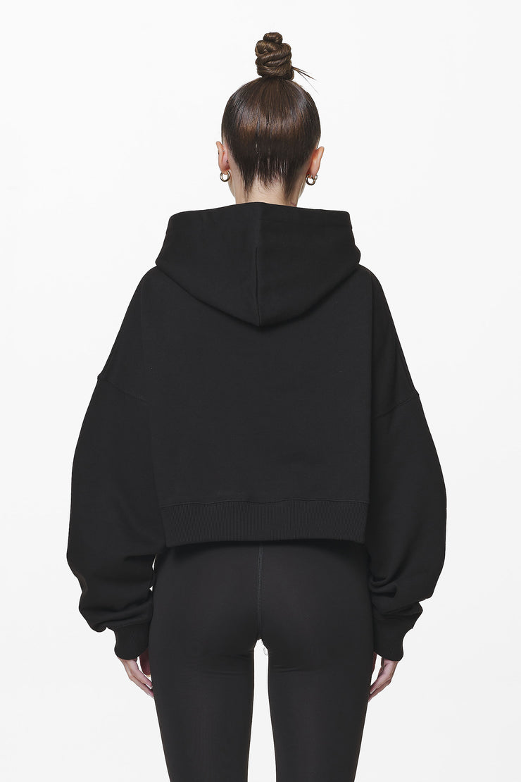 Pegador Troms Oversized Cropped Hoodie Black Super Sparpreis