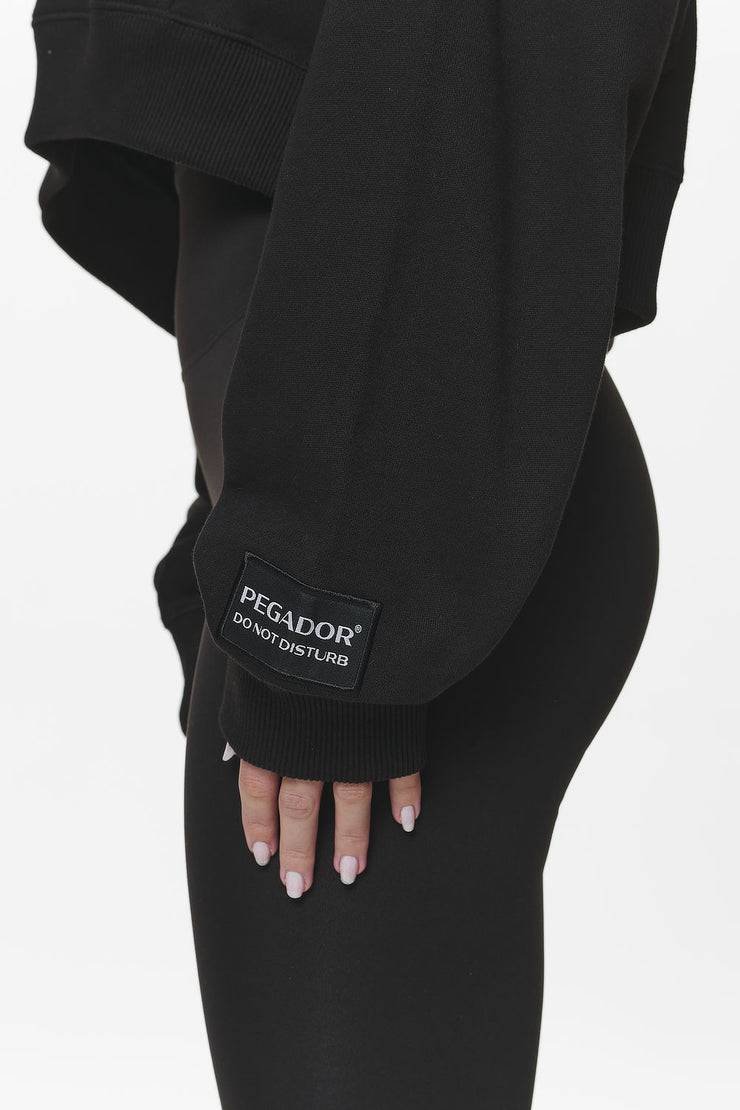 Pegador Troms Oversized Cropped Hoodie Black Super Sparpreis