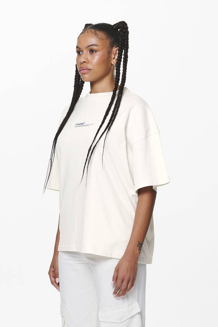 Pegador Navisk Heavy Oversized Tee Washed Salty Cream Sonderangebot der Fabrik