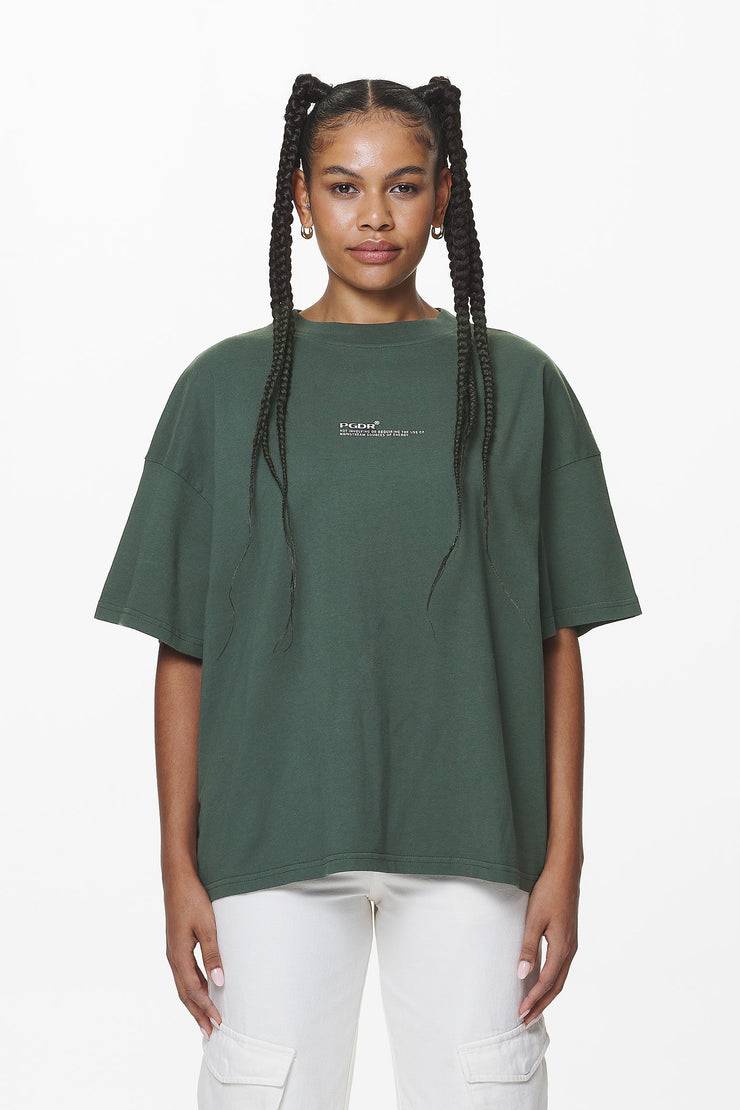 Pegador Navisk Heavy Oversized Tee Washed Sage Green Vierteljährliche Förderung