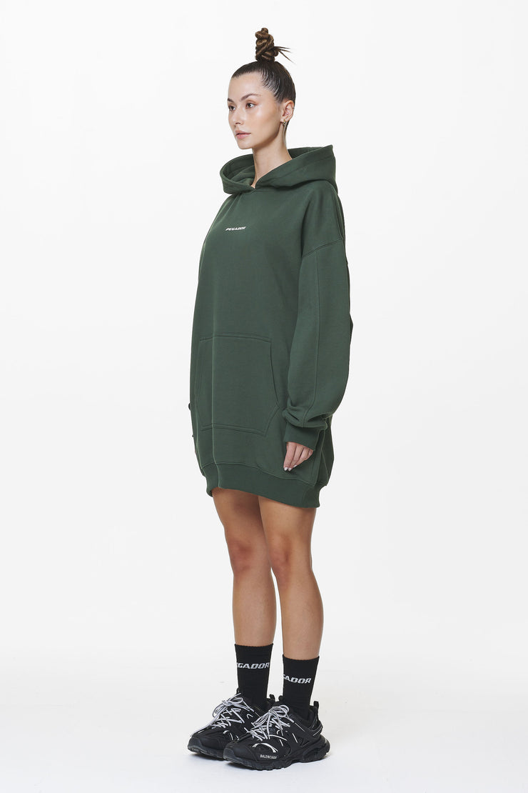 Pegador Malm Logo Oversized Hoodie Dress Washed Sage Green Kostenloser Versand international