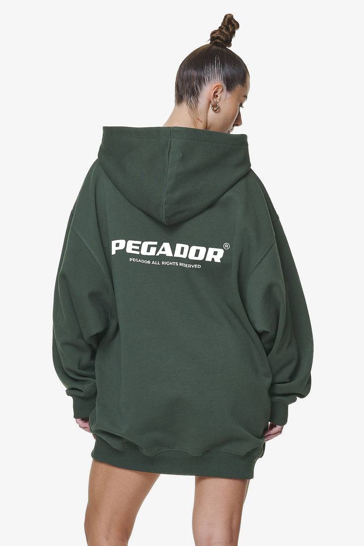 Pegador Malm Logo Oversized Hoodie Dress Washed Sage Green Kostenloser Versand international