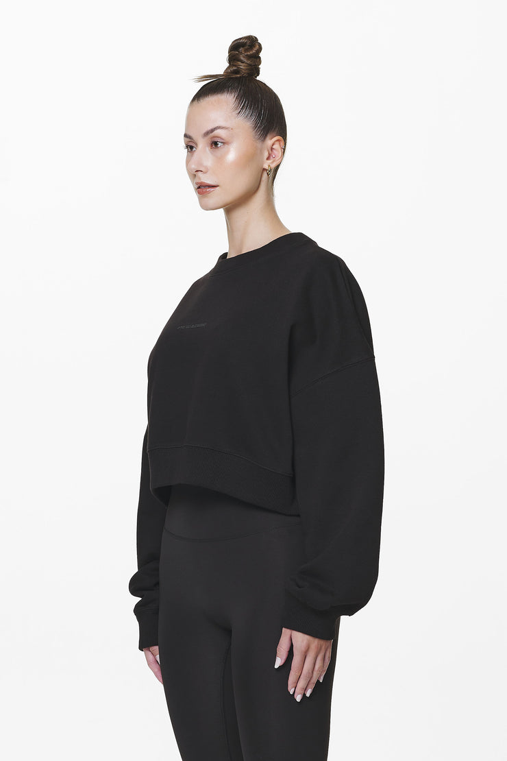 Pegador Londa Cropped Oversized Sweater Black Gum Begrenzt auf 3 Tage